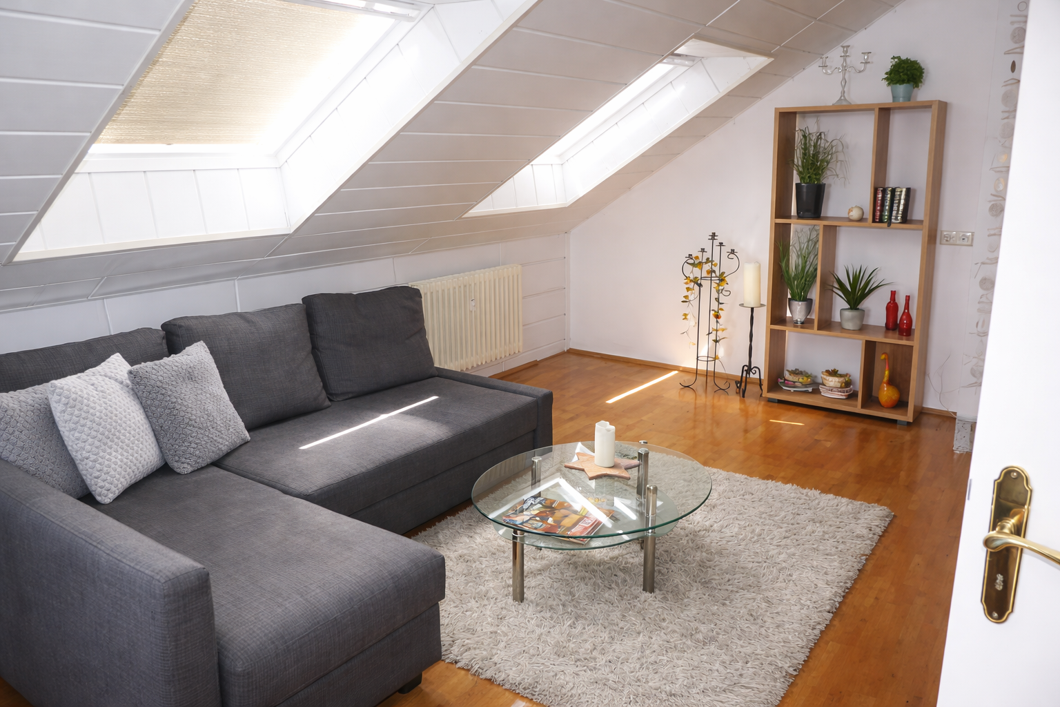 Wohnzimmer – Apartment mit Ausblick Wörth am Rhein